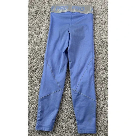 Nike Pro‎ Dri Fit Girls Athletic Tights Pants Performance Purple XS - Picture 4 of 7